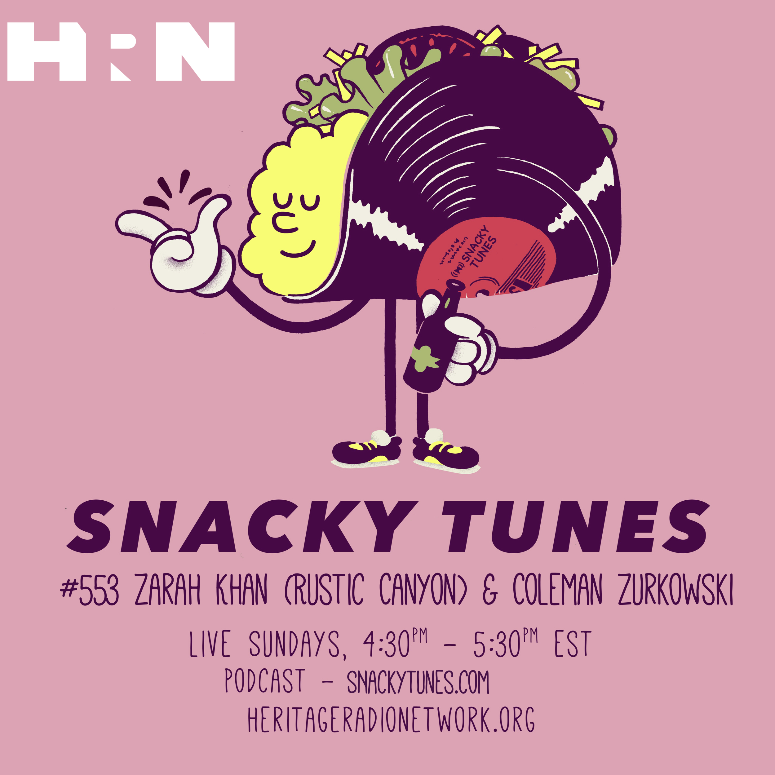 Snacky Tunes logo promoting the episode Zarah is in